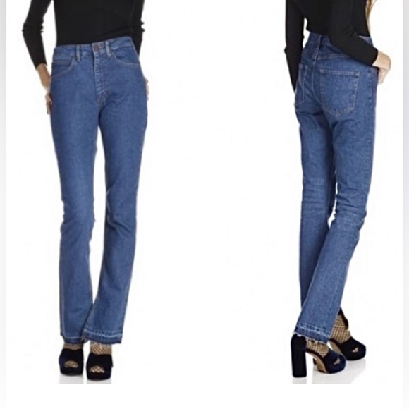 Sandro Viky Split Raw Hem Jeans, Blue, Women’s size 8 - Picture 1 of 14